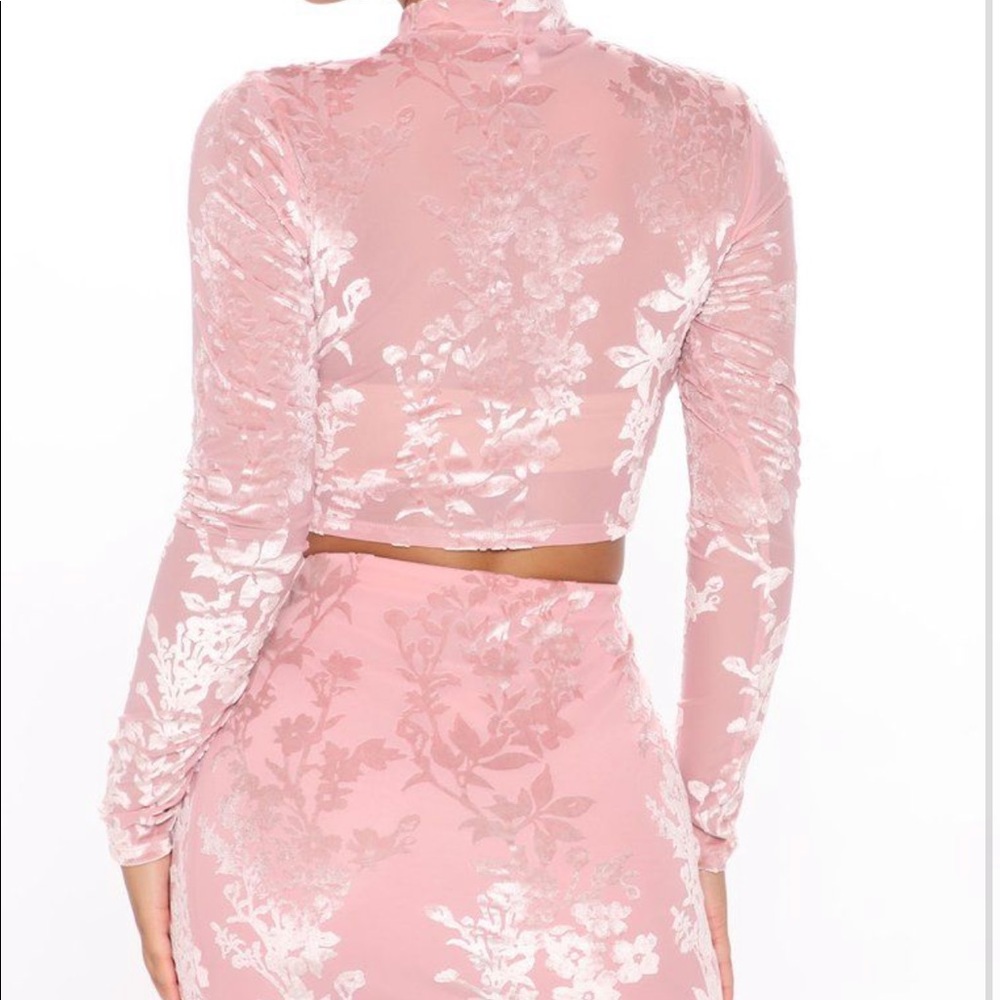 fashion nova two piece skirt set.